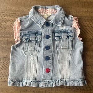 NWT size 4 Matilda Jane Denim Vest Red White and Blue